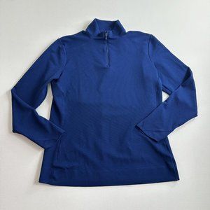 Nike Women's Long Sleeve Quarter-Zip Top in Royal Blue